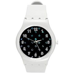 Noice, Dark, Gamer, Games, Gaming, Logo Round Plastic Sport Watch (m) by kyorashop23