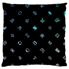 Noice, Dark, Gamer, Games, Gaming, Logo Large Cushion Case (one Side) by kyorashop23