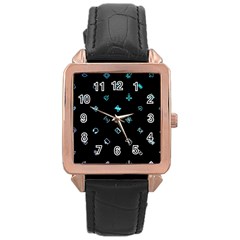 Noice, Dark, Gamer, Games, Gaming, Logo Rose Gold Leather Watch  by kyorashop23