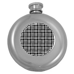 Frets Mosaic Pattern Geometric Round Hip Flask (5 Oz)