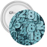 Blue Digits Background, Artwork, Numbers 3  Buttons Front