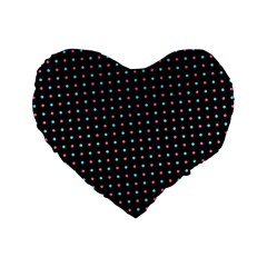 Pattern Dots Wallpaper Seamless Standard 16  Premium Flano Heart Shape Cushions