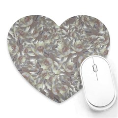 Fantasy Floral Random Pattern Heart Mousepad by dflcprintsclothing