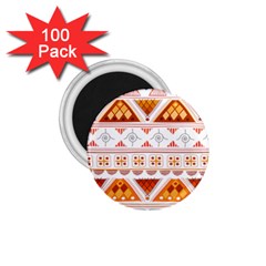 Bright Aztec Ethnic Seamless Pattern 1 75  Magnets (100 Pack)  by Bedest