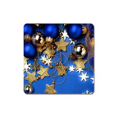 Merry Christmas, Baubles Square Magnet by kyorashop23