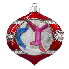 900 Luciano 897116 60697 V1 V1 Metal Snowflake And Bell Red Ornament by Lucianodenobrega