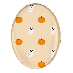 Pumpkin And Boo Crew Halloween  Oval Glass Fridge Magnet (4 Pack) by Safari