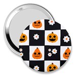 Seamless Halloween Pattern With Smiling Pumpkin 20240926 161714 0000 3  Handbag Mirrors Front