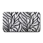 Black White Flower Texture Pattern Medium Bar Mat 16 x8.5  Bar Mat