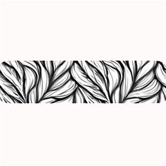 Black White Flower Texture Pattern Large Bar Mat by Grandong