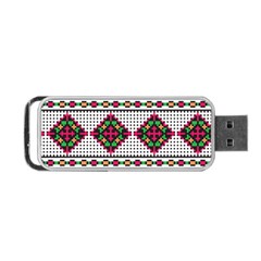 Ukrainian Folk Seamless Pattern Ethnic Ornament Border Element Traditional Portable Usb Flash (two Sides) by Grandong