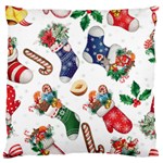 Christmas Socks Gloves Candy Cane Stocking Seamless Standard Premium Plush Fleece Cushion Case (Two Sides) Front