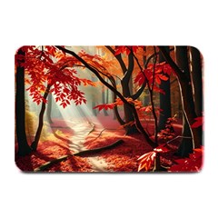 Forest Path Red Nature Plate Mats by Bedest