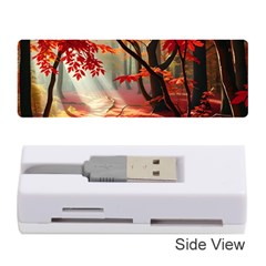 Forest Path Red Nature Memory Card Reader (stick) by Bedest