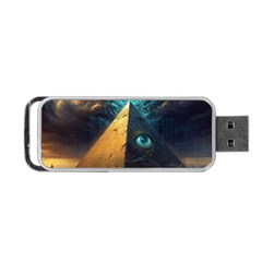 Mystic Blue Pyramid Art Portable Usb Flash (one Side) by ExtraAwesomeSauce