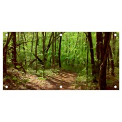 Peaceful Green Forest Walk Banner And Sign 4  X 2  by ExtraAwesomeSauce