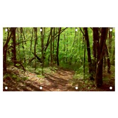 Peaceful Green Forest Walk Banner And Sign 7  X 4  by ExtraAwesomeSauce