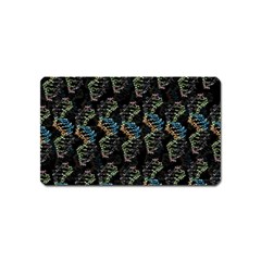 Multicolored Dna Strand Art Magnet (name Card) by ExtraGoodSauce