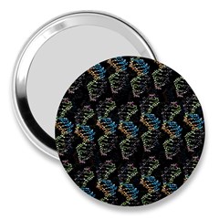 Multicolored Dna Strand Art 3  Handbag Mirrors by ExtraGoodSauce