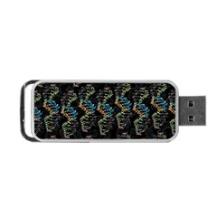 Multicolored Dna Strand Art Portable Usb Flash (one Side) by ExtraAwesomeSauce