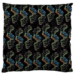 Multicolored Dna Strand Art Large Premium Plush Fleece Cushion Case (one Side) by ExtraAwesomeSauce