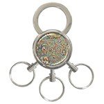 Surreal Abstract Early AI Art 3-Ring Key Chain Front