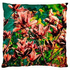 Abstract Floral Artwork Large Cushion Case (two Sides)