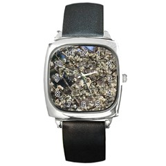 Pear Tree In Full Bloom Square Metal Watch by ExtraGoodSauce