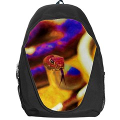 Vibrant Forked-tongue Snake Art Backpack Bag by ExtraAwesomeSauce