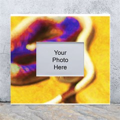 Vibrant Forked-tongue Snake Art White Wall Photo Frame 5  X 7  by ExtraGoodSauce