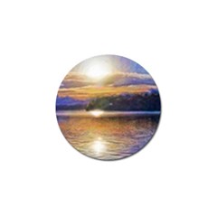 Serene Sunset Over Water Golf Ball Marker by ExtraAwesomeSauce