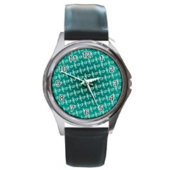 Peaceful Japanese Kanji Design Round Metal Watch by ExtraAwesomeSauce