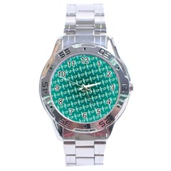 Peaceful Japanese Kanji Design Stainless Steel Analogue Watch