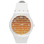 Gradient Lion Head Pattern Round Plastic Sport Watch (M) Front