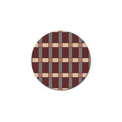 Modern Art Geometric Pattern In Red Hues Golf Ball Marker by ExtraGoodSauce