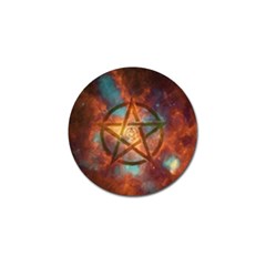 Enchanted Nebula Pentagram Art Golf Ball Marker (4 Pack) by ExtraGoodSauce