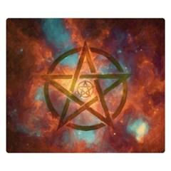 Enchanted Nebula Pentagram Art Two Sides Premium Plush Fleece Blanket (kids Size) by ExtraAwesomeSauce