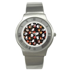 Cool Halloween Ghosts, Adoxali, Autumn Stainless Steel Watch