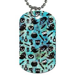 Ghosts Owls Pumpkins Dog Tag (one Side)