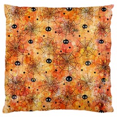 Spooky Spider Pattern, Adoxali, Halloween Large Cushion Case (two Sides) by kyorashop23