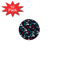 Holiday Season Pattern 1  Mini Buttons (10 Pack)  by kyorashop23