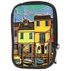 Colorful Venice Homes - Venezia, Italy Compact Camera Leather Case