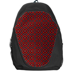 Red Diagonal Plaids Backpack Bag by ConteMonfrey