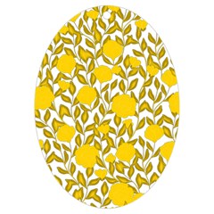 Yellow Flowers Roses On The Wall Lemons Uv Print Acrylic Ornament Oval