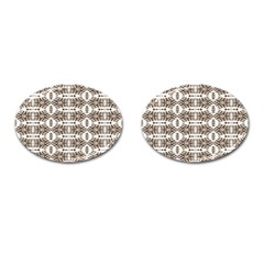 Snake Skin Brown Cufflinks (oval)