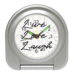 Live Love Laugh Monsteras Travel Alarm Clock by ConteMonfrey