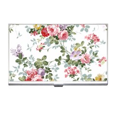 Floral Elements Peony Chinese Rose Business Card Holder