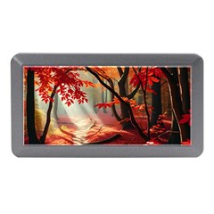 Forest Path Red Nature Memory Card Reader (mini) by Bedest