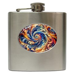 Colorful Motion Abstract Art Hip Flask (6 Oz)