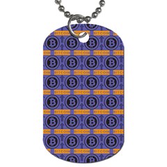 Bitcoin Logo Pattern Dog Tag (one Side) by ExtraAwesomeSauce